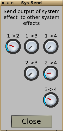 The System Effects Send window